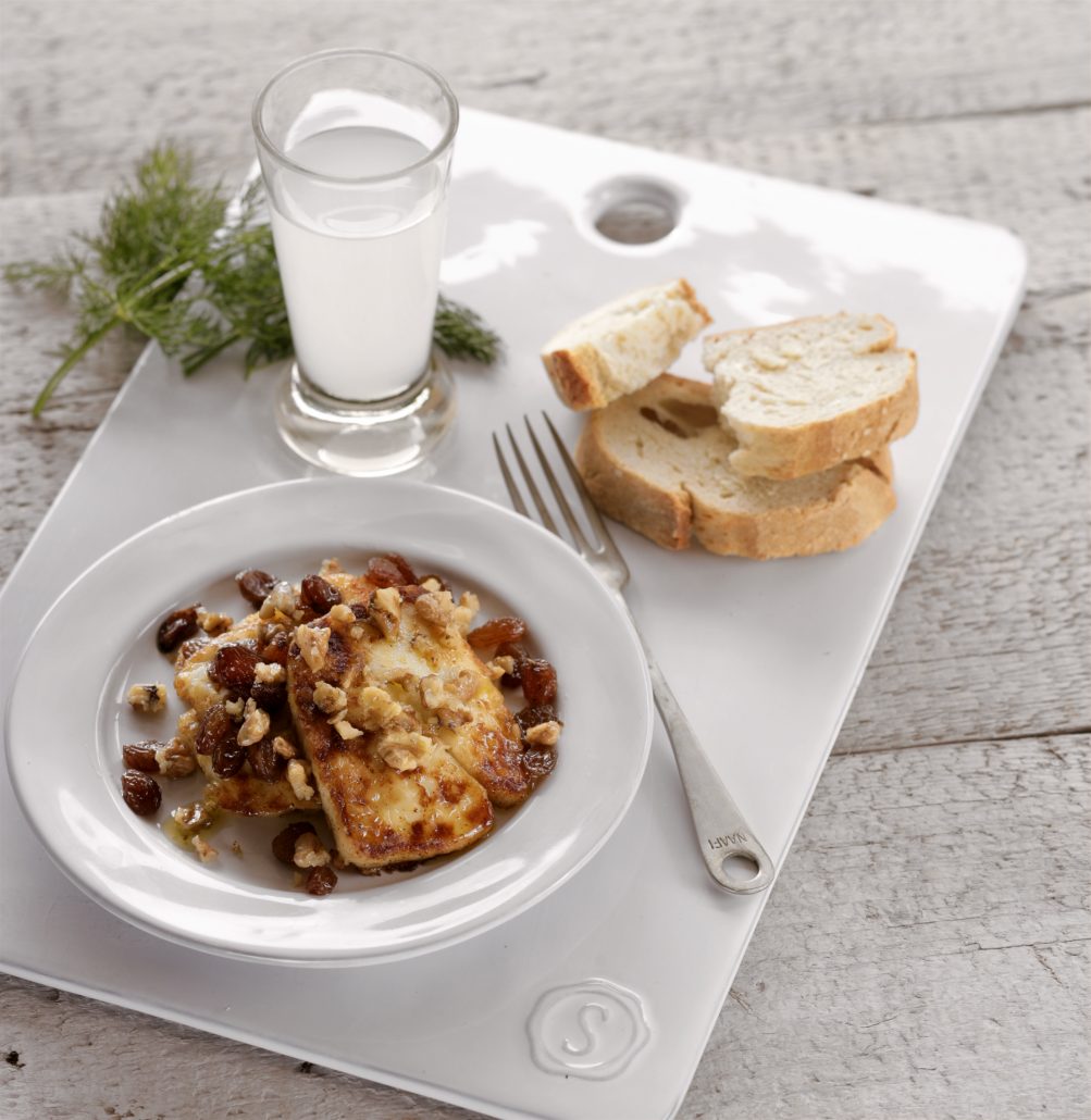 Cypriot Haloumi Cheese Sauteed with Fruit