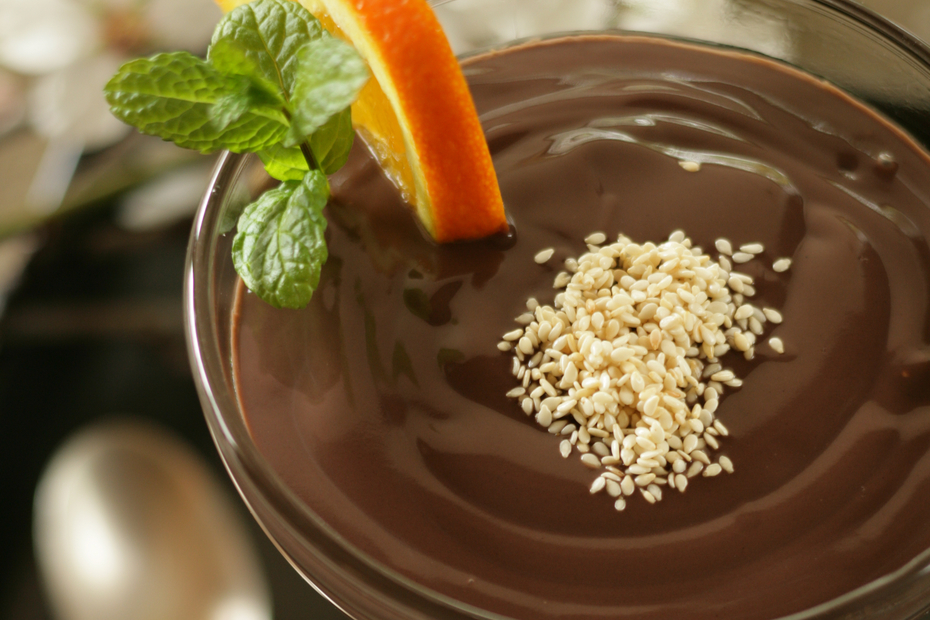 Tahini-Chocolate Mousse