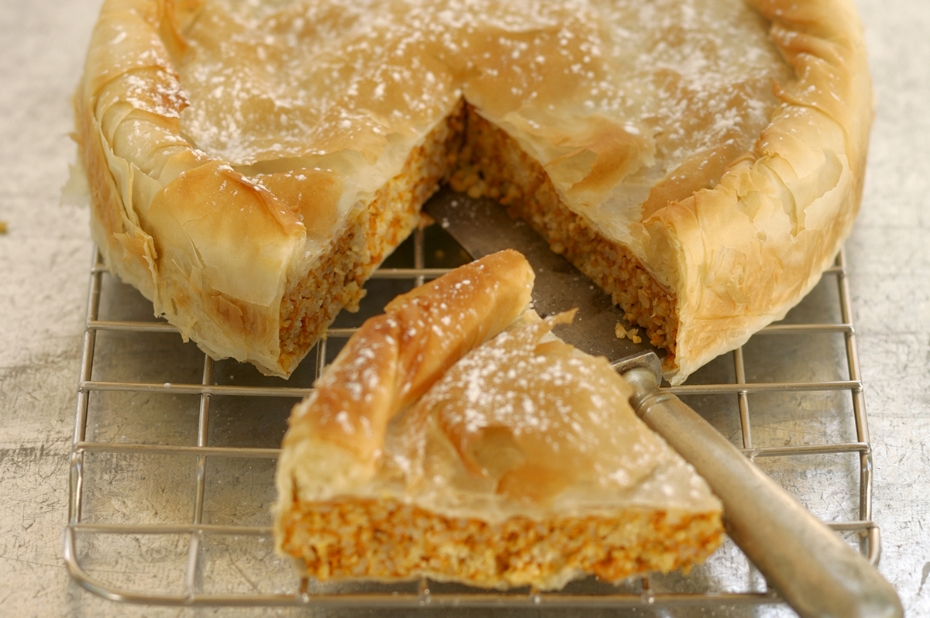 Greek Pumpkin Phyllo Pie with Greek Honey