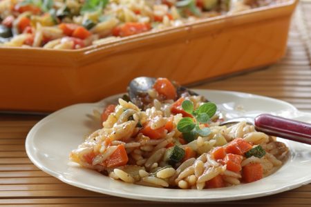 Baked Vegetable Orzo