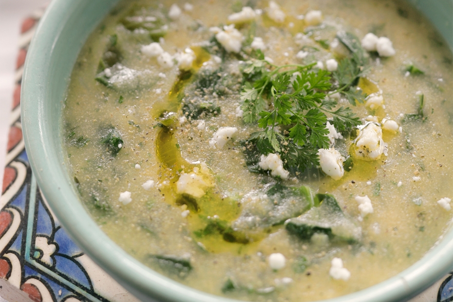 Ikaria Longevity Cornmeal & Greens Soup