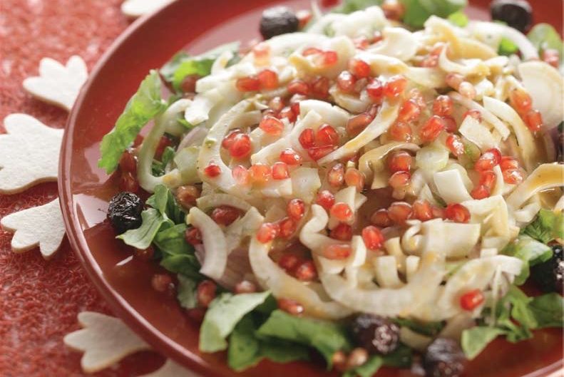 arugula salad with pomegranate