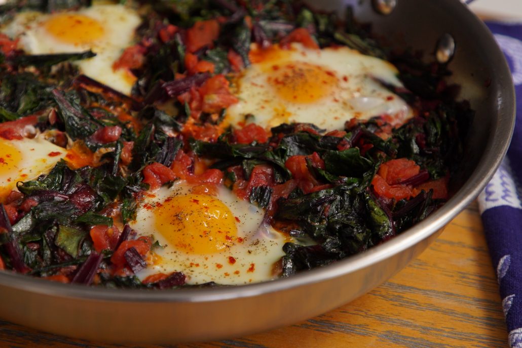 Eggs Cooked in Greens