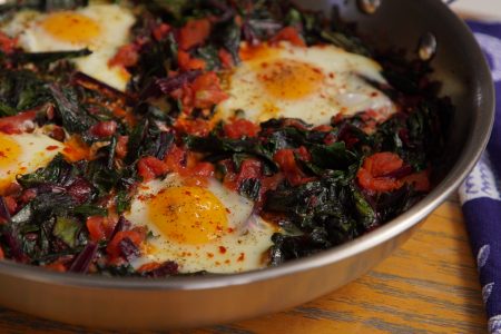 Eggs Cooked in Greens