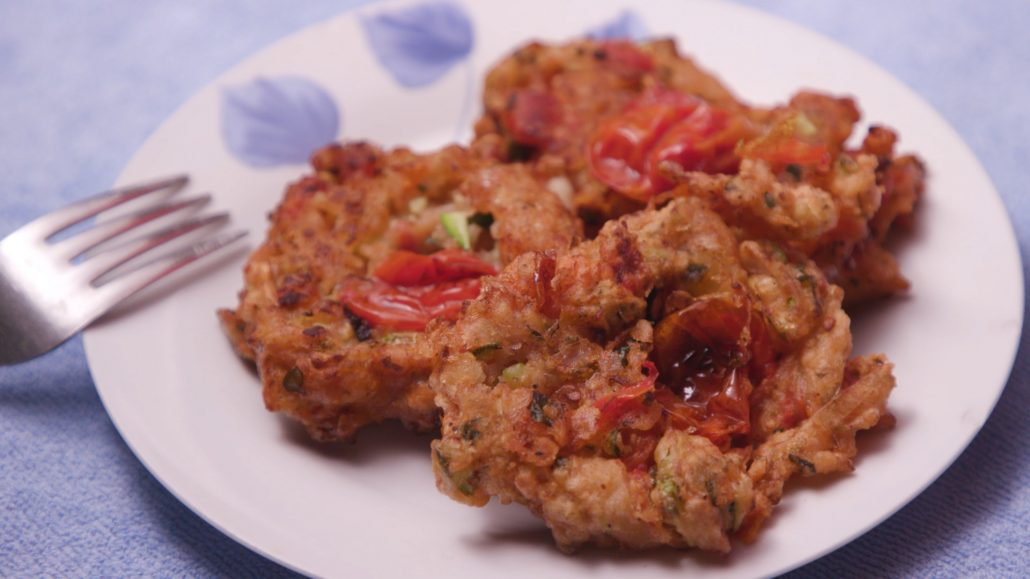 Tomato Fritters with Cod