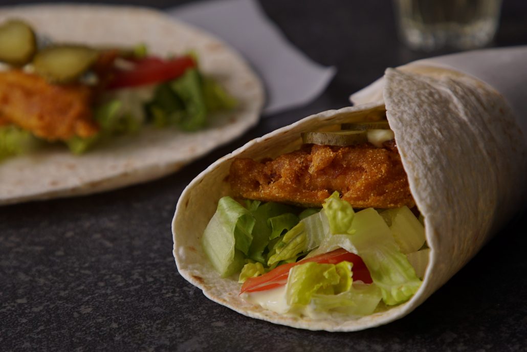 Crispy Cod Pita Wrap