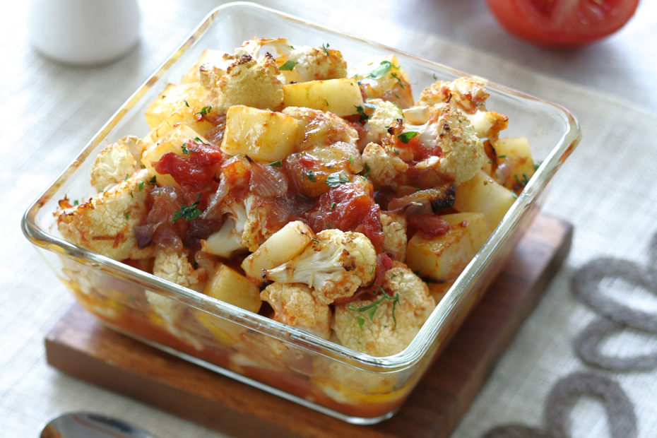 Roasted Cauliflower and Potatoes