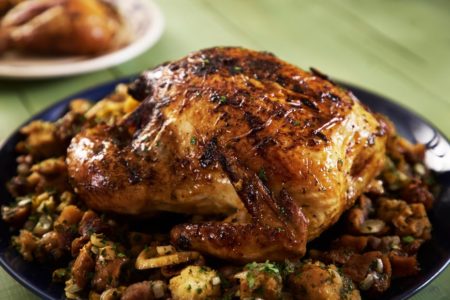 Roasted Chicken Stuffed with Figs