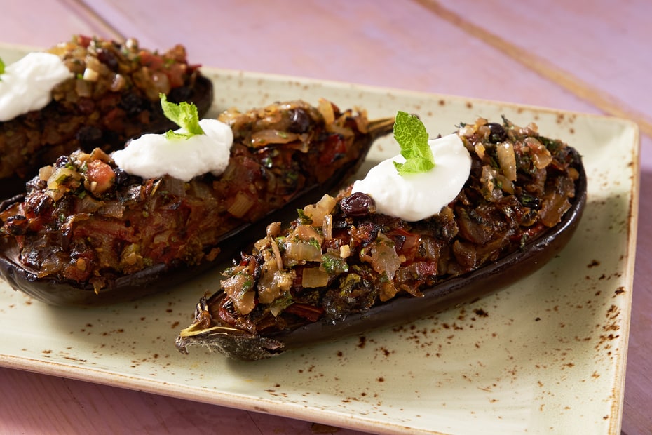 Eggplants Stuffed with Onions
