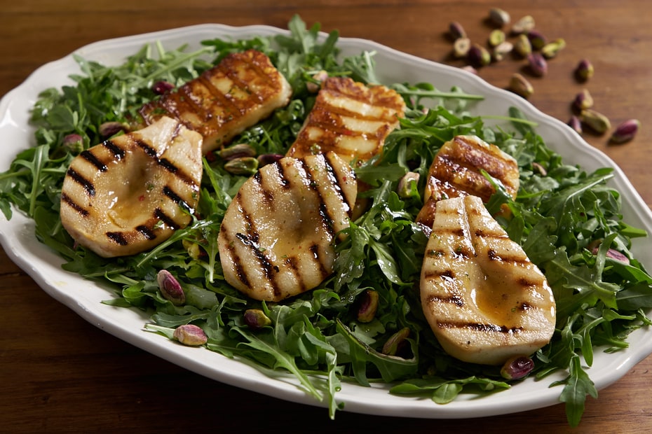 Arugula Salad with Grilled Pears