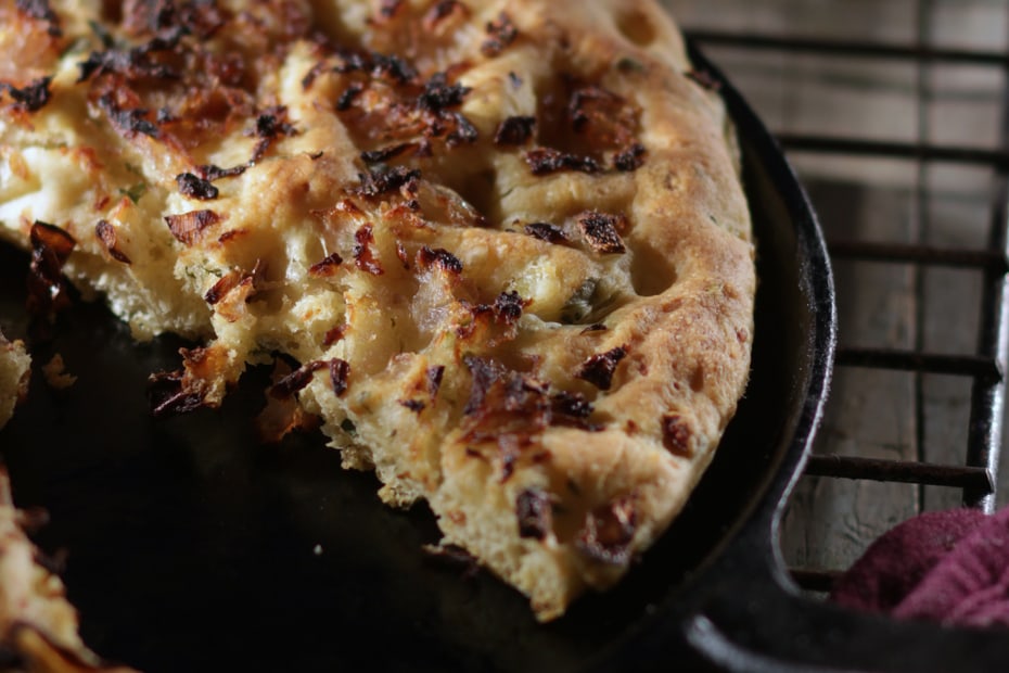 Focaccia with Wild Greek Herbs
