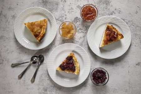 Greek Yogurt Cheesecake with Spoon Sweets