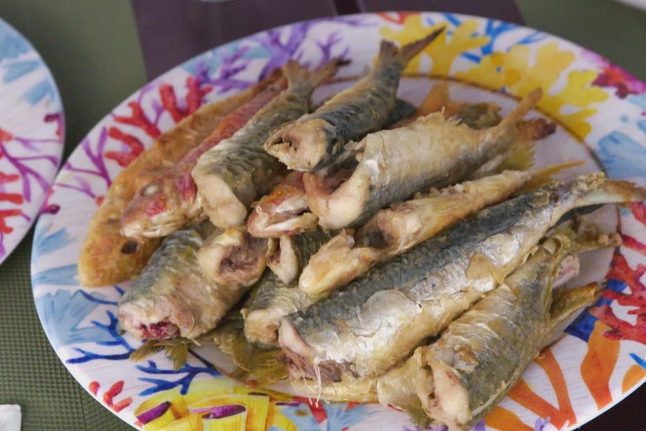 Pan-fried Red Mullets and Sardines