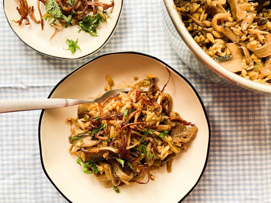 Mushroom “Kritharoto” with Orzo