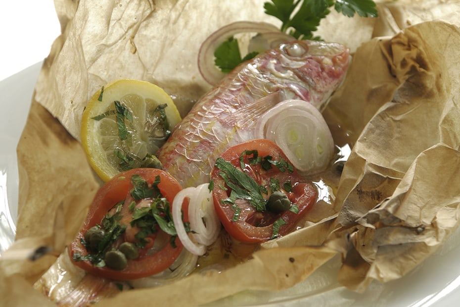 Red Mullet Packets with Ouz