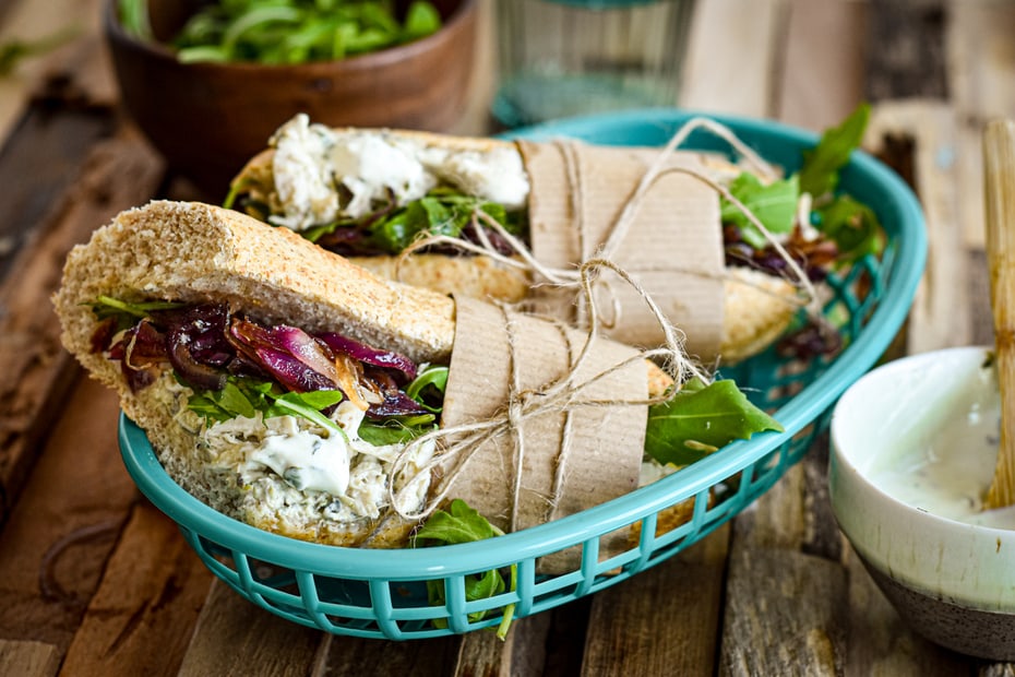 Chicken Salad Baguettes with Greek Yogurt