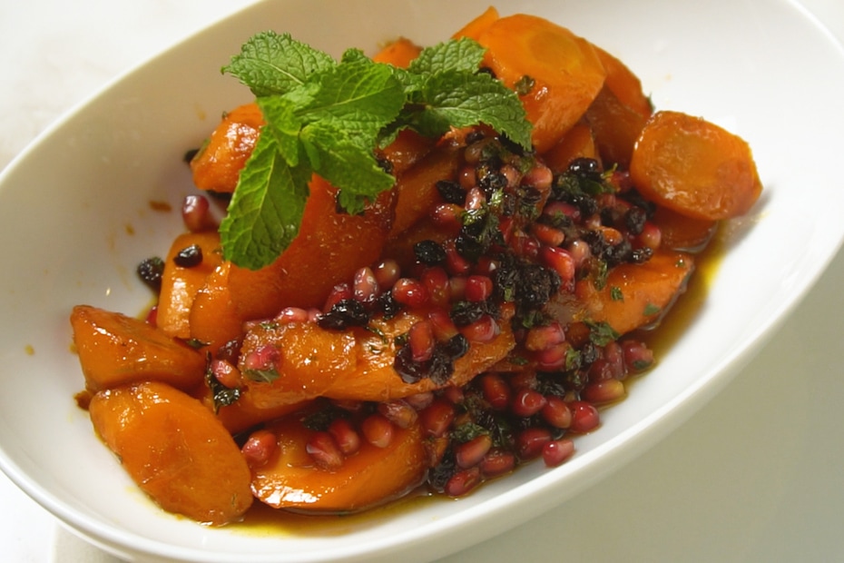 Glazed Carrots with Pomegranate