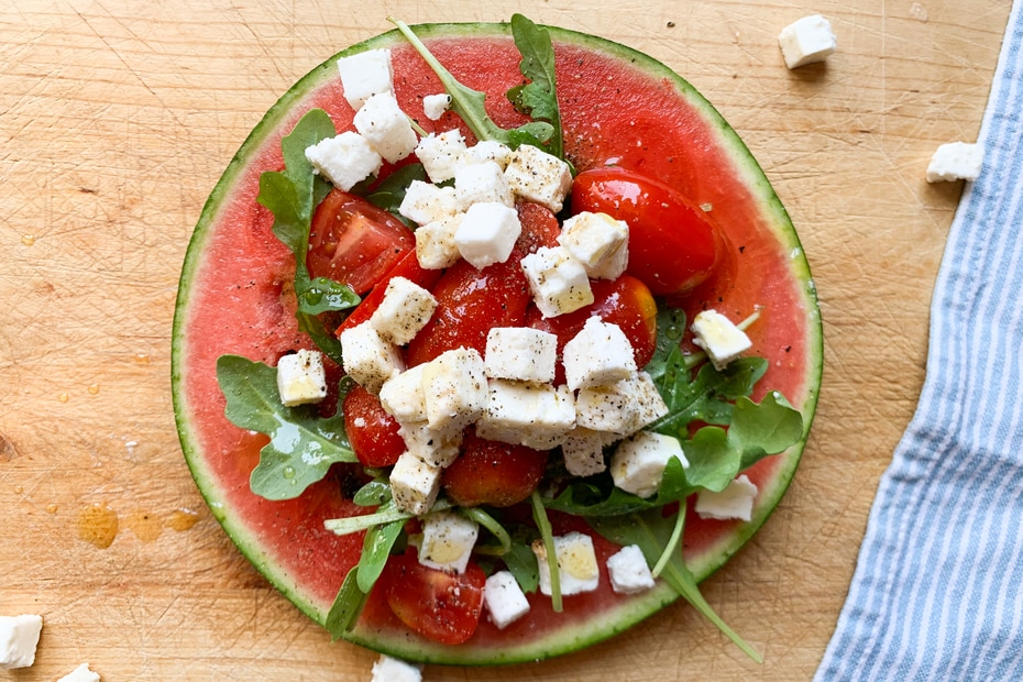 Watermelon Pizza with Feta