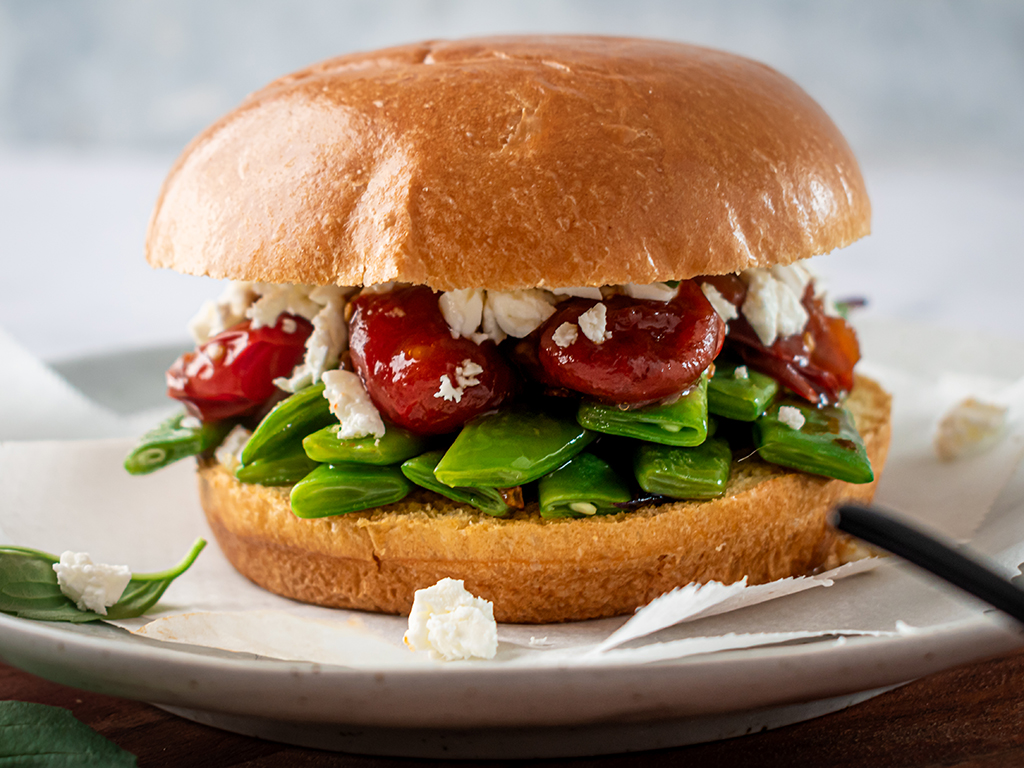 Greek Bean Feta Sandwich