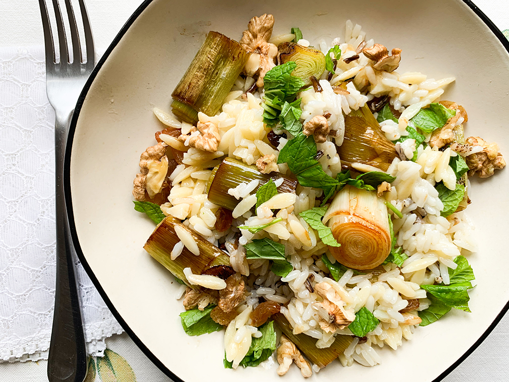 Wild Rice Pilaf with Barley and Leeks10