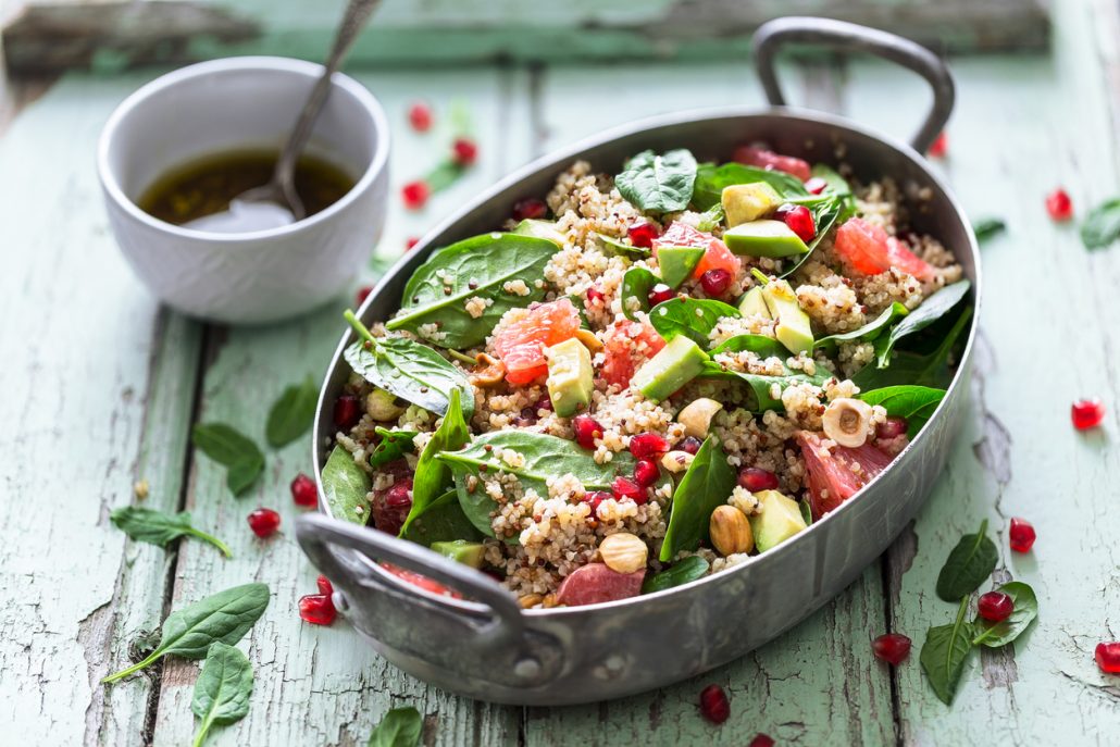 Toasted Quinoa Salad with Pomegranate & Blood Orange