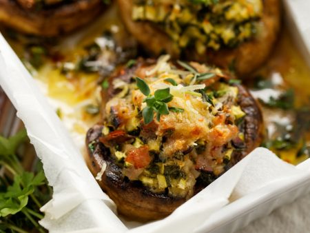portobello mushrooms stuffed with briam