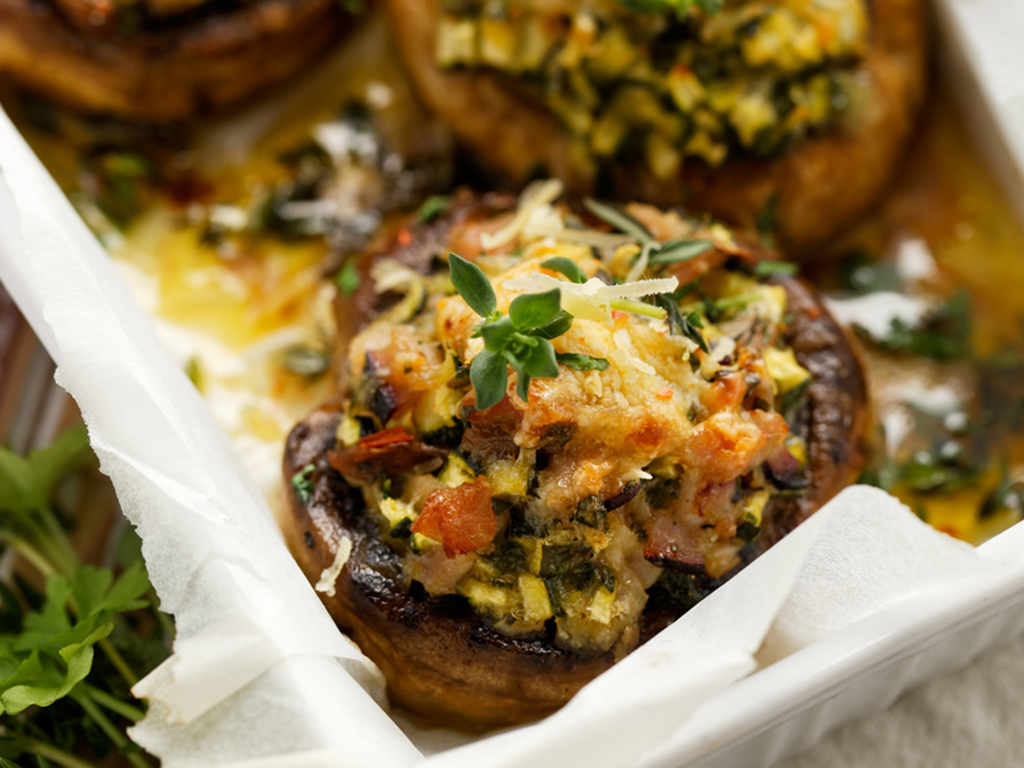 portobello mushrooms stuffed with briam