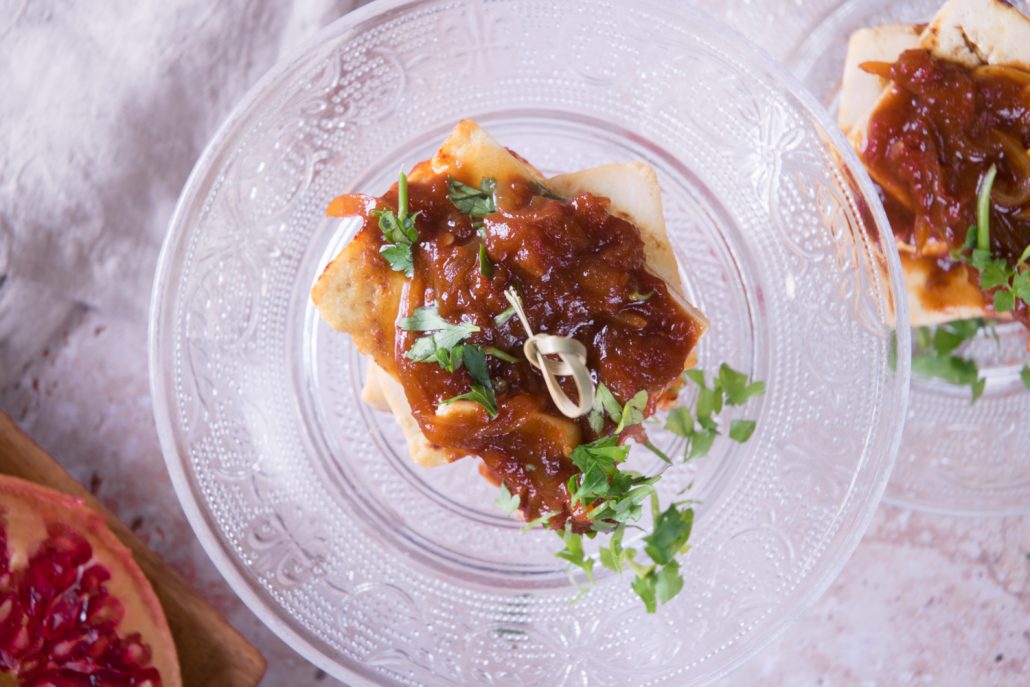 Pan-Seared Tofu with Ouzo-Pomegranate Glaze Recipe