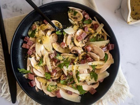 Ikaria-Inspired Mushroom Salad with Cured Pork