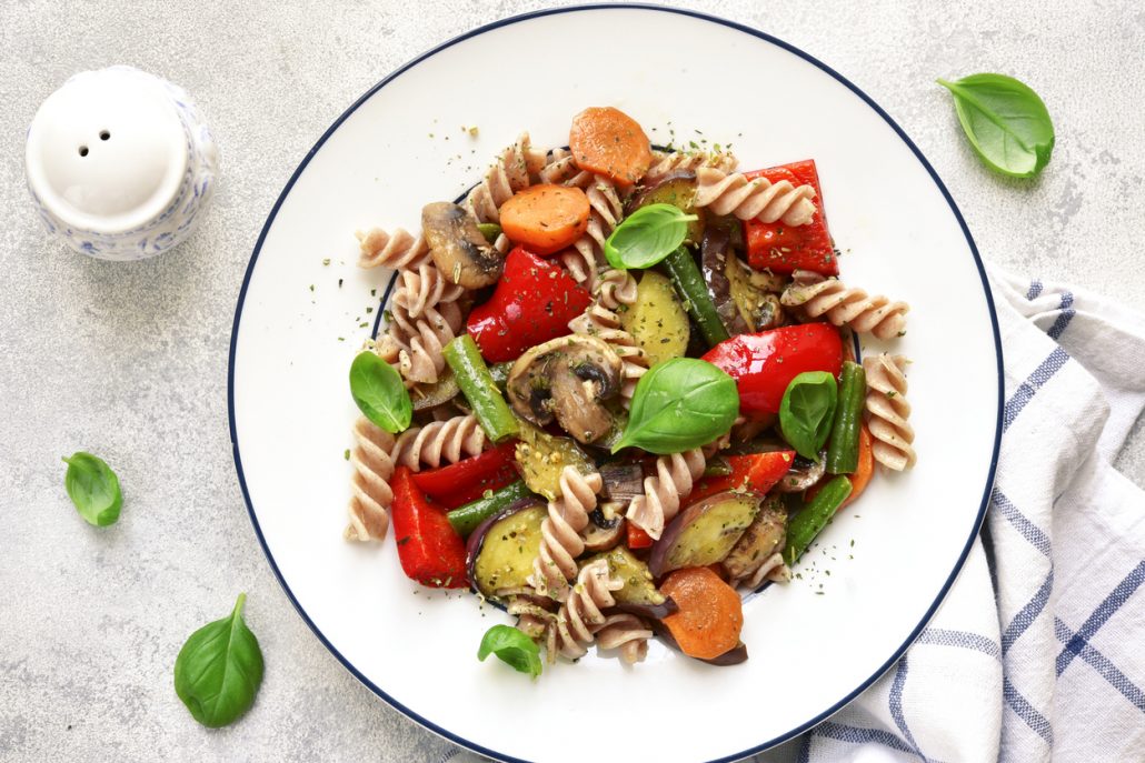 Whole Wheat Fusilli With Grilled Vegetable