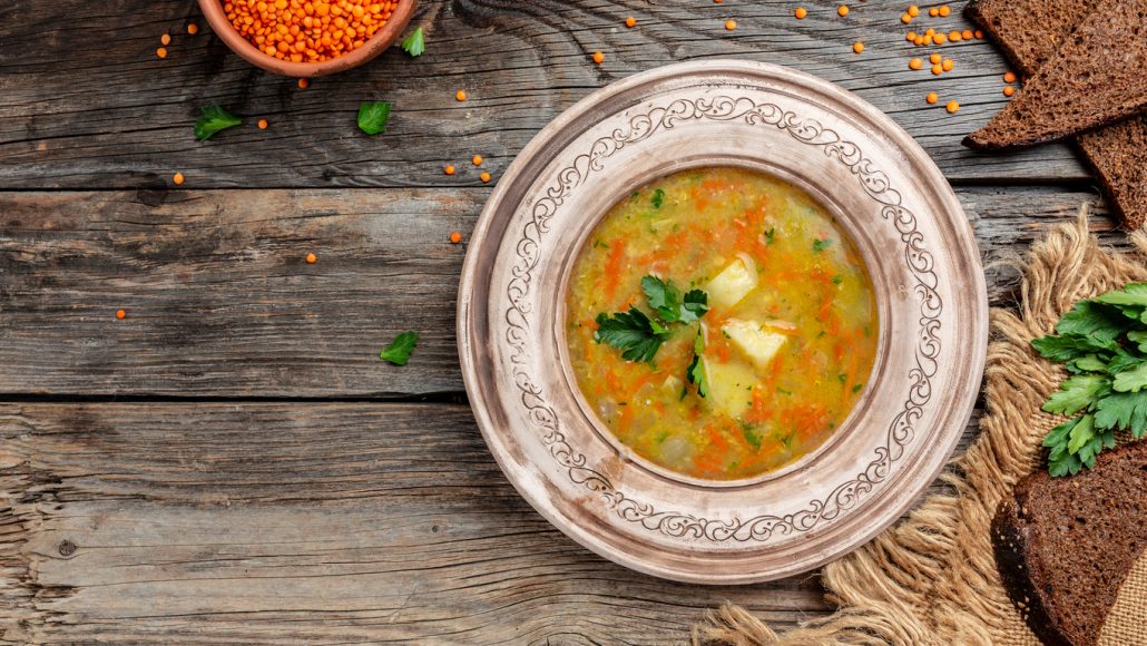 Spiced Carrot-Red Lentil soup