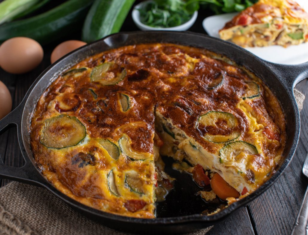 Frittata with mediterranean vegetables