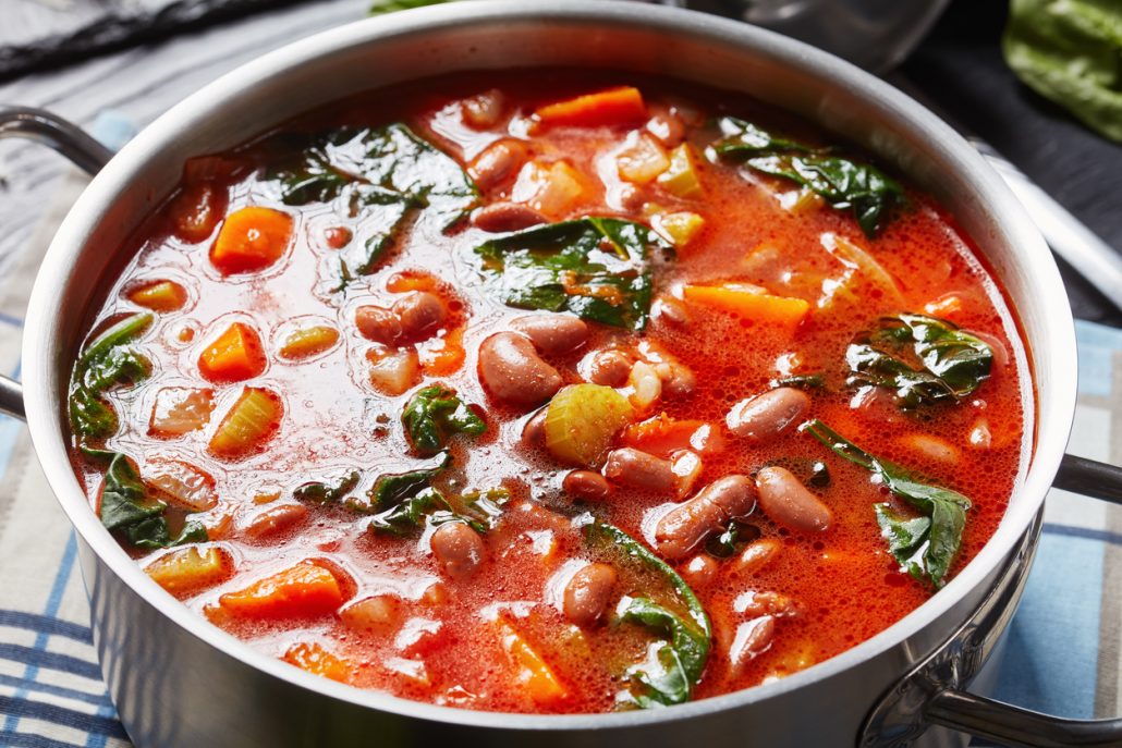 Vegetable Soup With Borlotti Beans