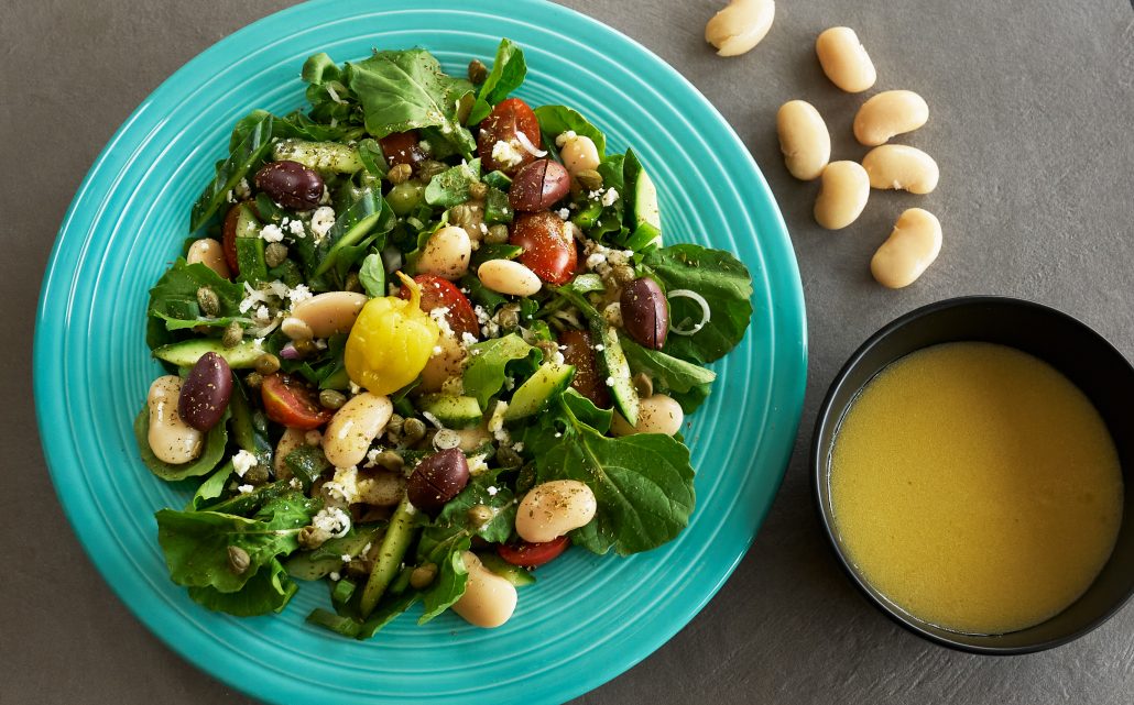 Greek Salad with Giant Beans