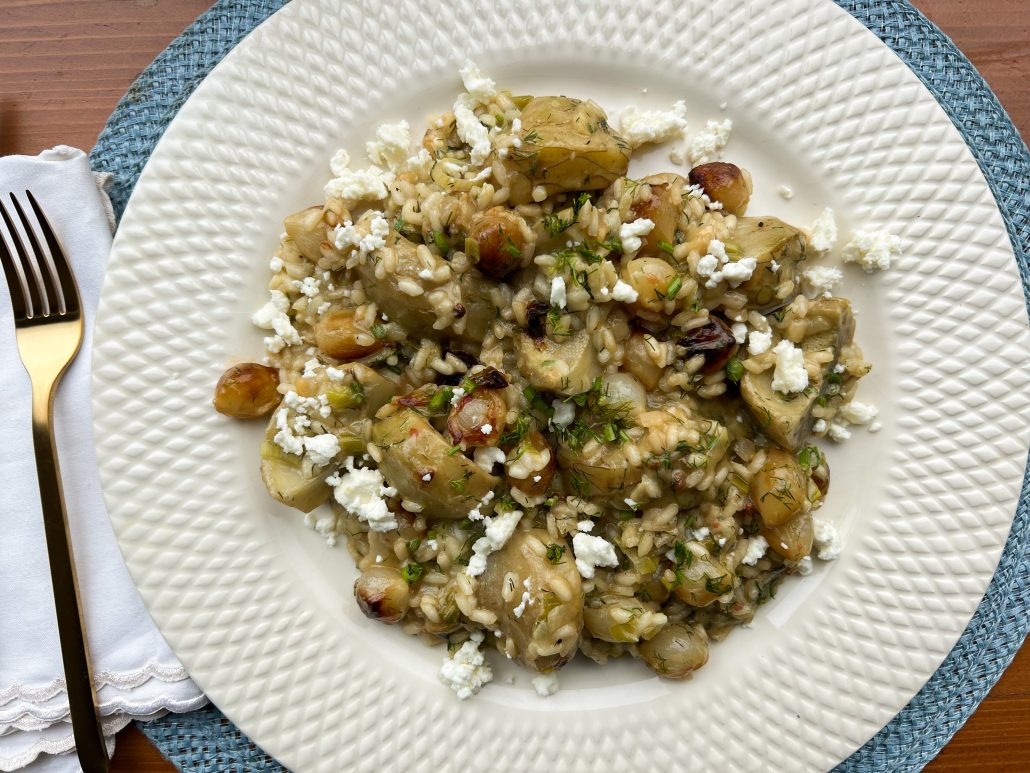 Artichoke Feta Risotto