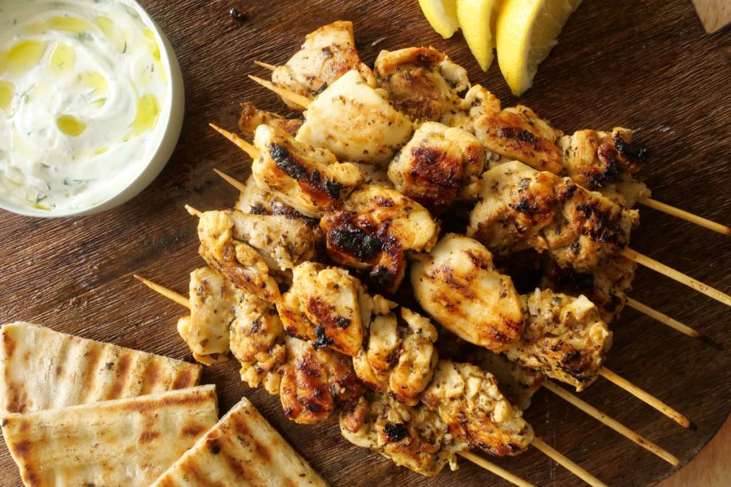 Greek Lemon Chicken Skewers