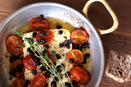 Baked Feta with Olive Oil and Honey
