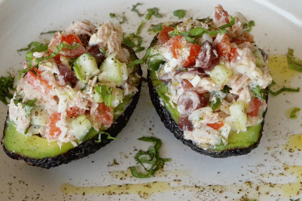 Greek Tuna Avocado Salad