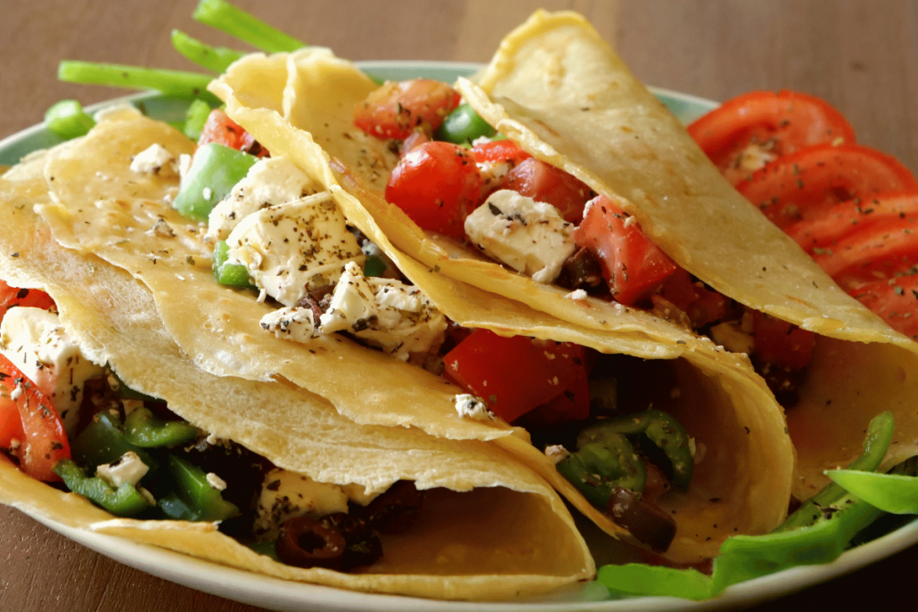 Greek Salad Crepes