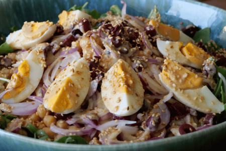 Baby Arugula and Chickpea Salad
