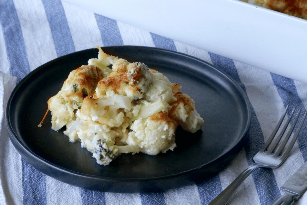 Melting Broccoli & Cauliflower with Feta