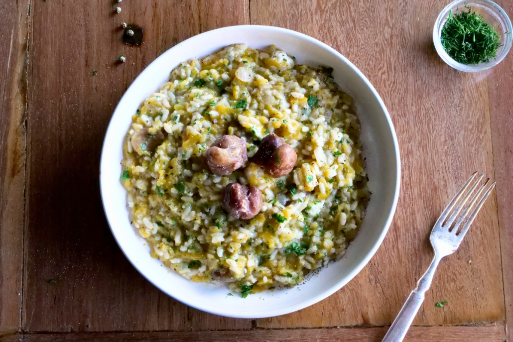 Risotto with Chestnuts & Winter Squash