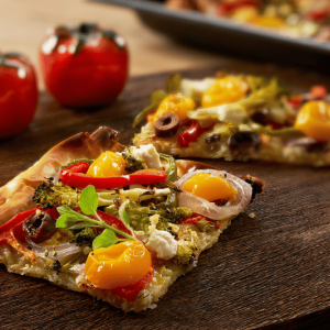 Phyllo Pizza with Artichokes, Tomatoes and Feta