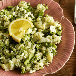 Broccoli cauliflower salad