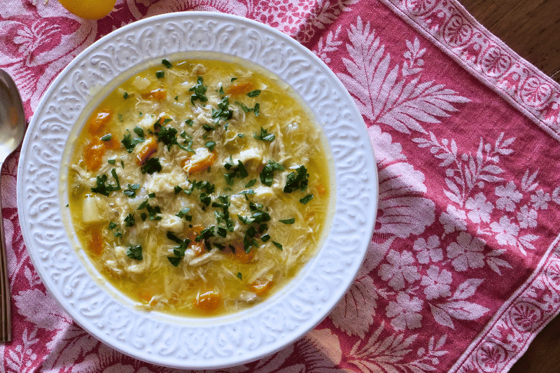 Epirus's Lemony Pulled Chicken Soup